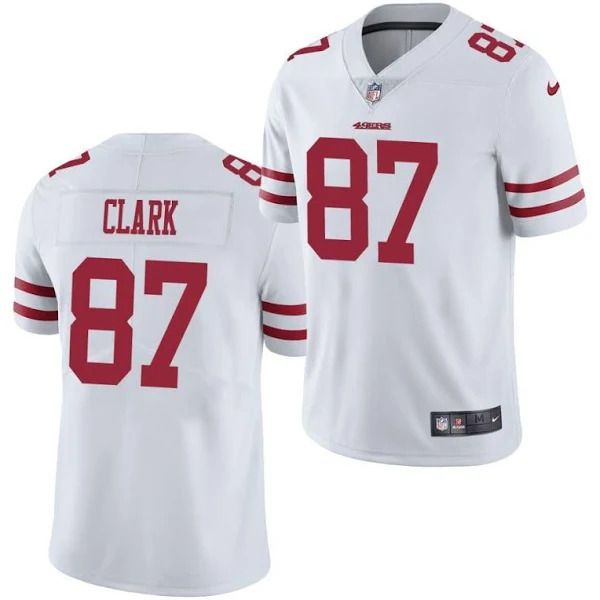 Men San Francisco 49ers #87 Dwight Clark Nike White Vapor Limited NFL Jersey